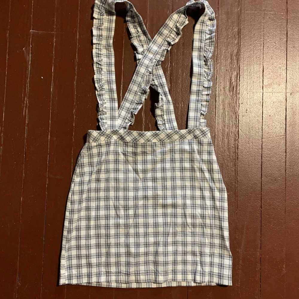 Forever 21 White Plaid Skirt
